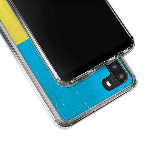 Ukraine Flag Distressed Galaxy A21 Clear Case